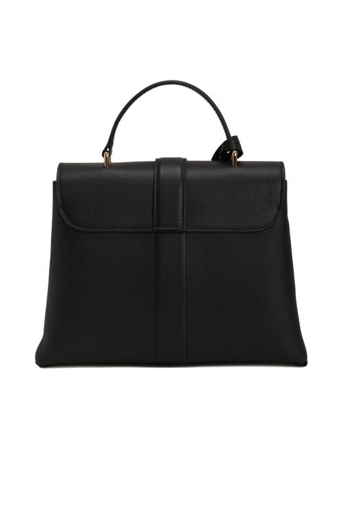Gorski Leather Bag With Crossbody Strap In Black