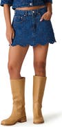 Steve Madden Delilah Denim Eyelet Skort