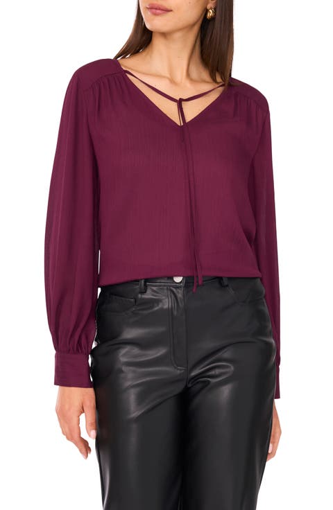 Split Neck Satin Top