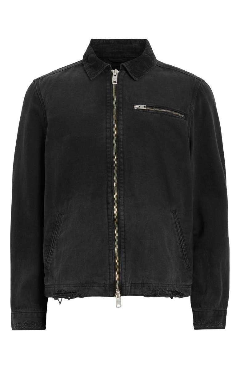 AllSaints Rothwell Distressed Denim Jacket, Alternate, color, 