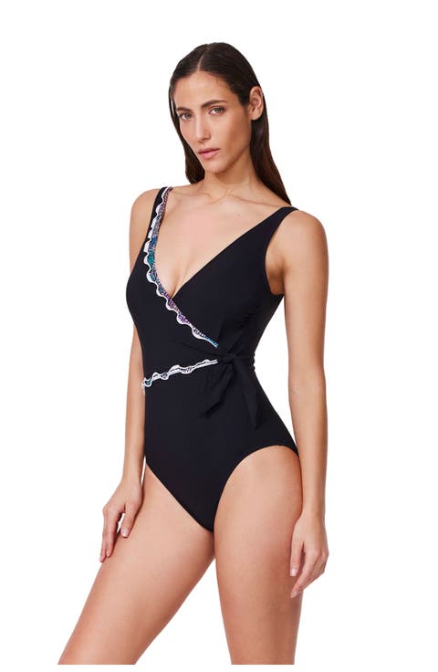 Layla Tricolore V-Neck Surplice One Piece