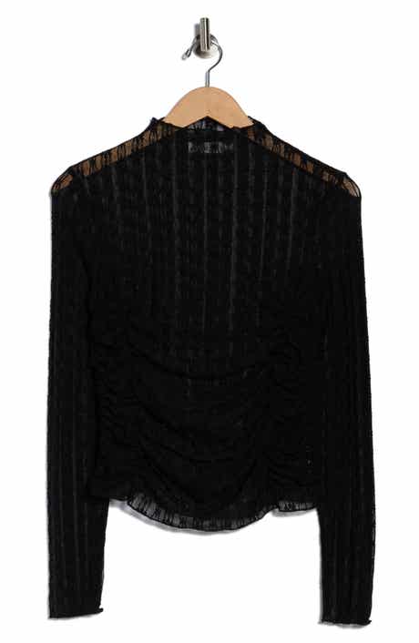 Elodie High Neck Long Sleeve Lace Top