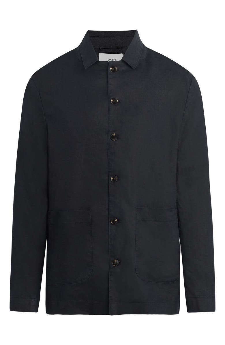 Joe's Hemingway Writer's Long Sleeve Camp Shirt, Alternate, color, Black