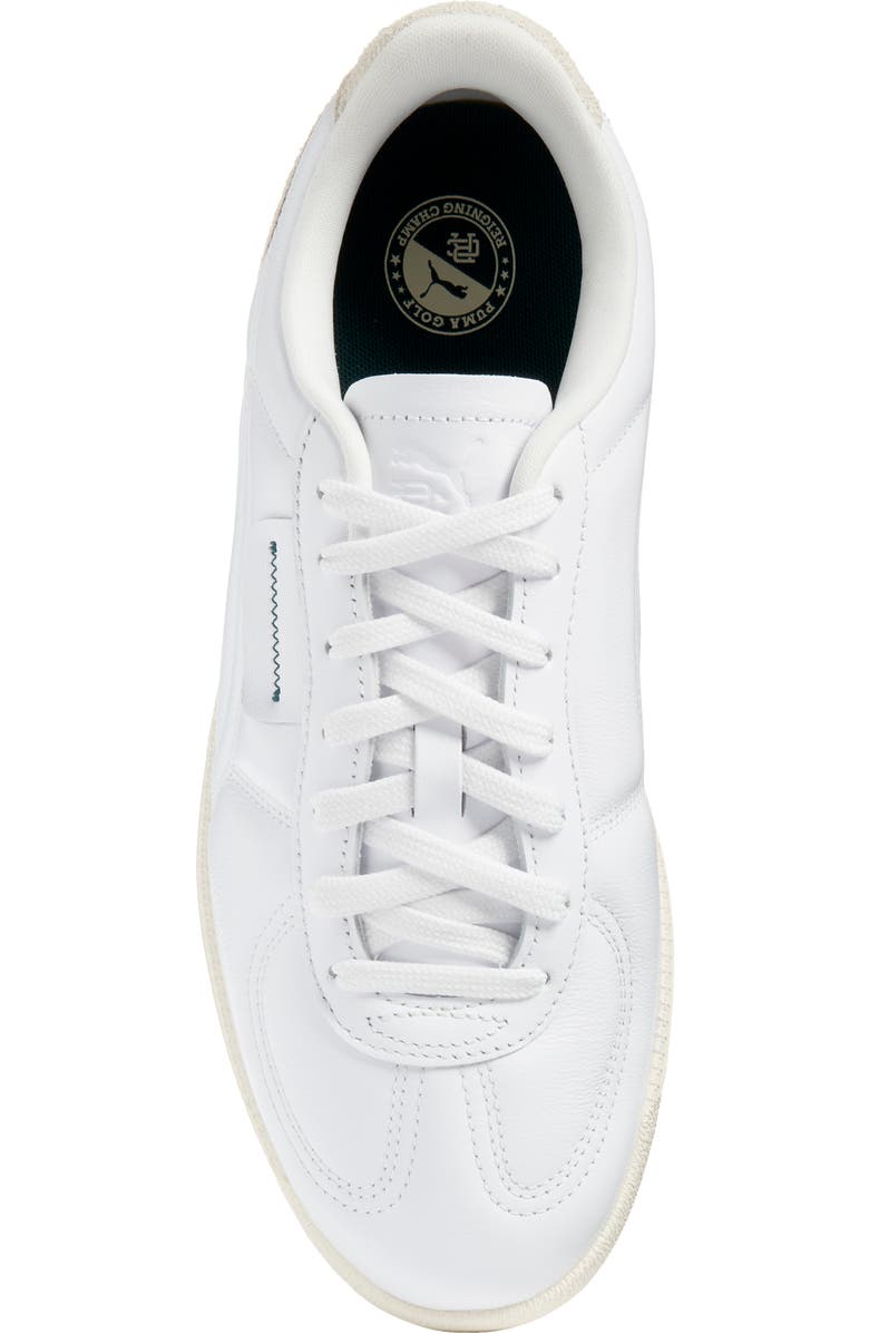 PUMA GOLF x Reigning Champ Palermo Leather Golf Shoe, Alternate, color, Puma White-Warm White