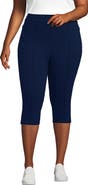 Lands' End Plus Size Starfish High Rise Pintuck Capri Pants