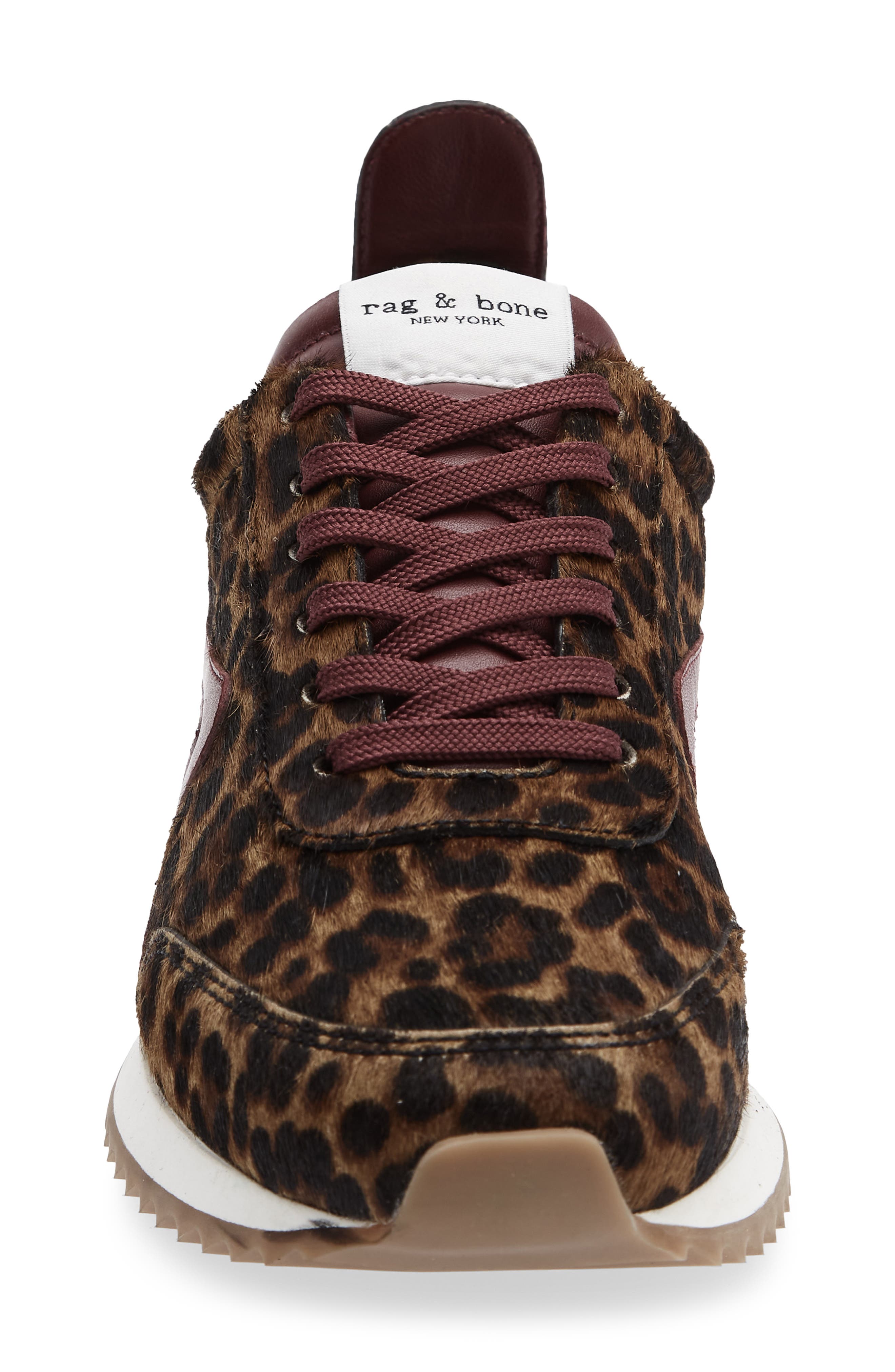 Retro Runner Sneaker, Alternate, color, LEOPARD HAIR CALF