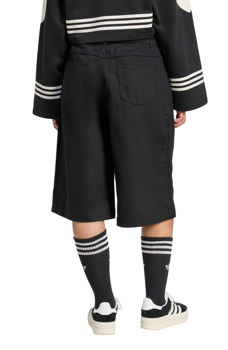 adidas Firebird Utility Denim Shorts, Alternate, color, Black