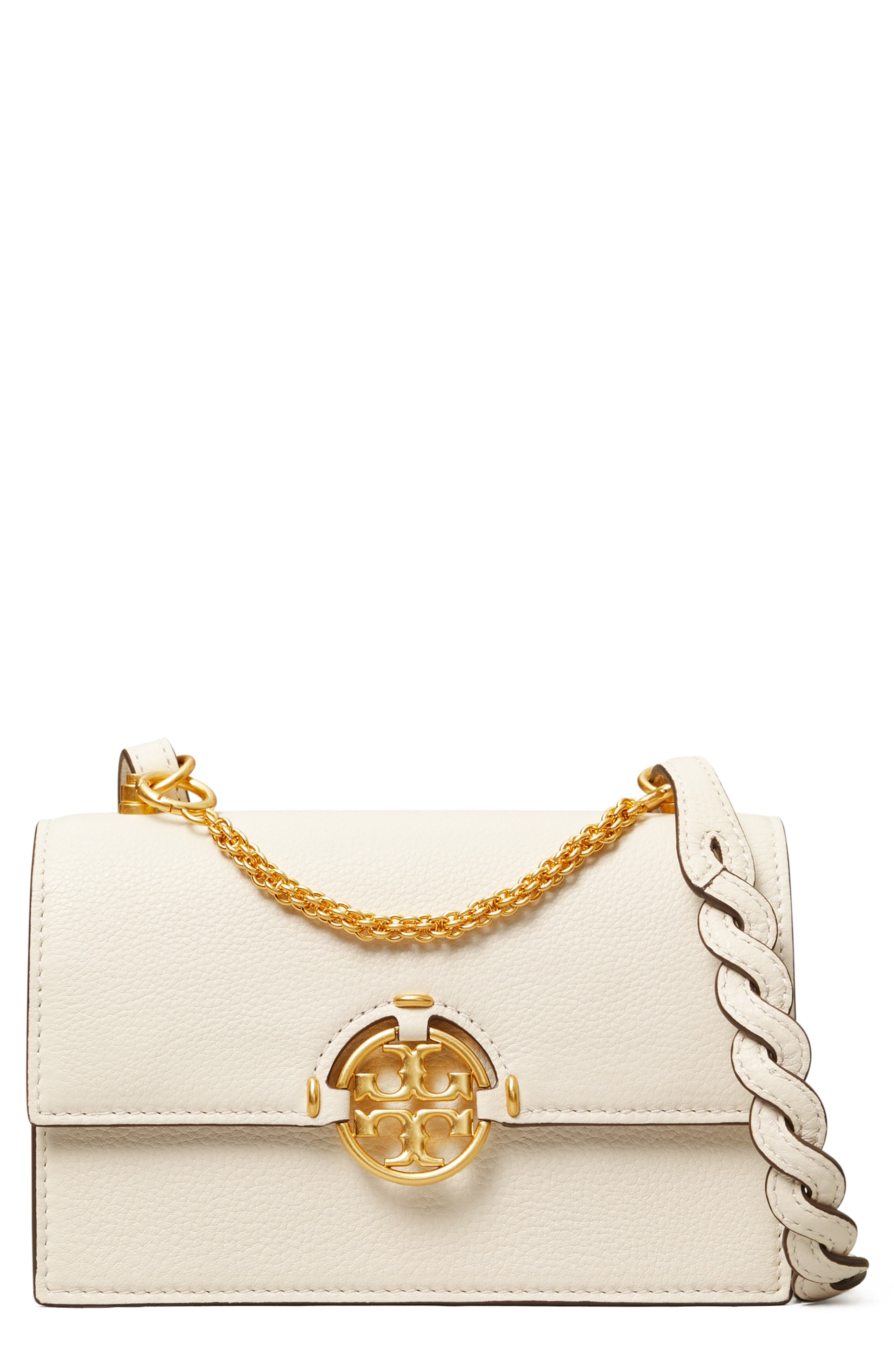 Tory Burch Miller Mini Leather Crossbody Bag, Main, color, 
