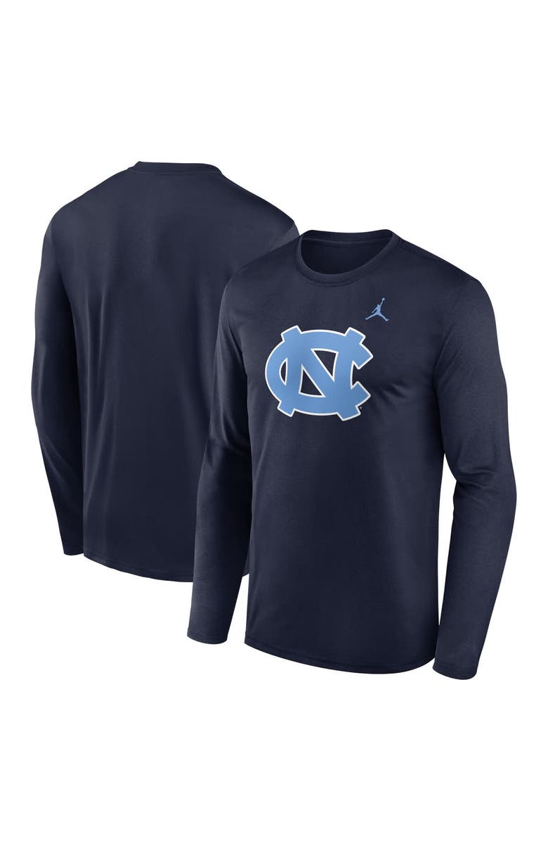 Jordan Brand Men's Jordan Brand Navy North Carolina Tar Heels Primetime Primary Legend Long Sleeve T-Shirt, Main, color, 