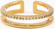 Bearfruit Jewelry 14k Gold Plated Grace Double Band Ring Delicate Trendy Daily