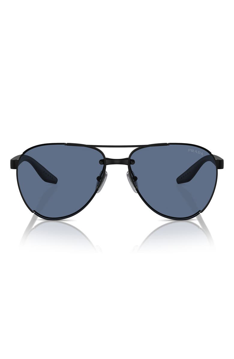 PRADA SPORT 61mm Pilot Sunglasses, Alternate, color, 