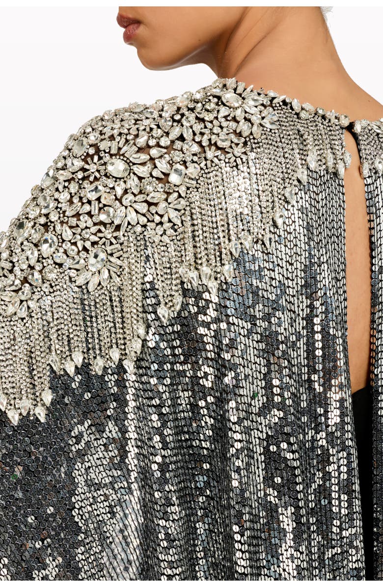 Jenny Packham Cassia Maxi Dress, Alternate, color, Liquorice