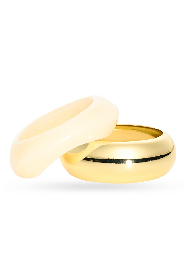 Chunky Set of 2 Assorted Bangle Bracelets, Main, color, GOLD
