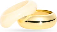 ARGENTO VIVO Chunky Set of 2 Assorted Bangle Bracelets