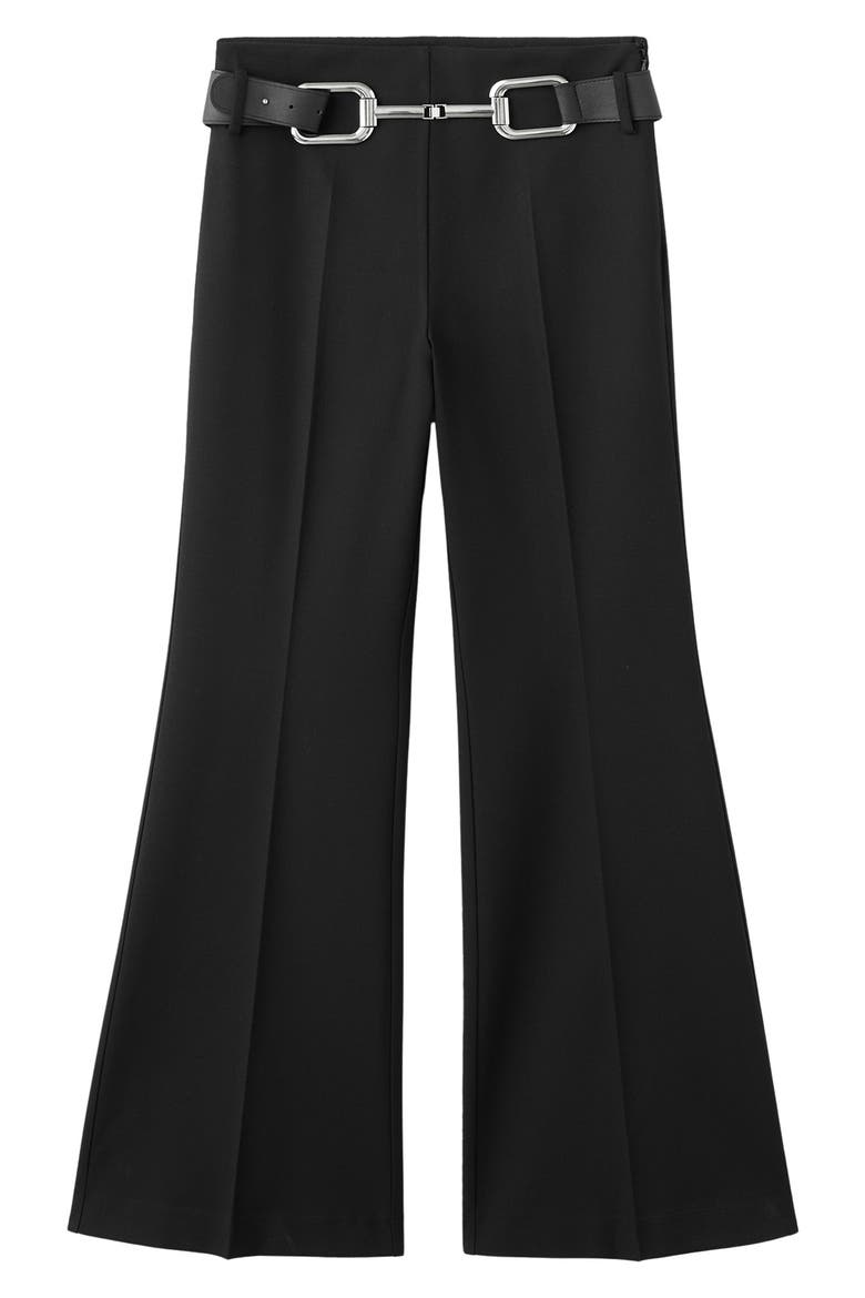 Sauvi Belt Detail Pants, Main, color, BLACK