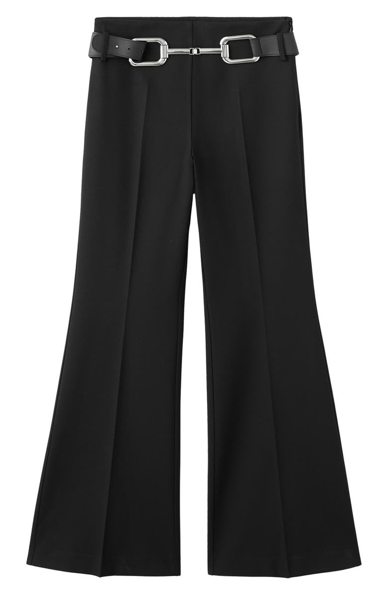 MANGO Sauvi Belt Detail Pants, Main, color, Black