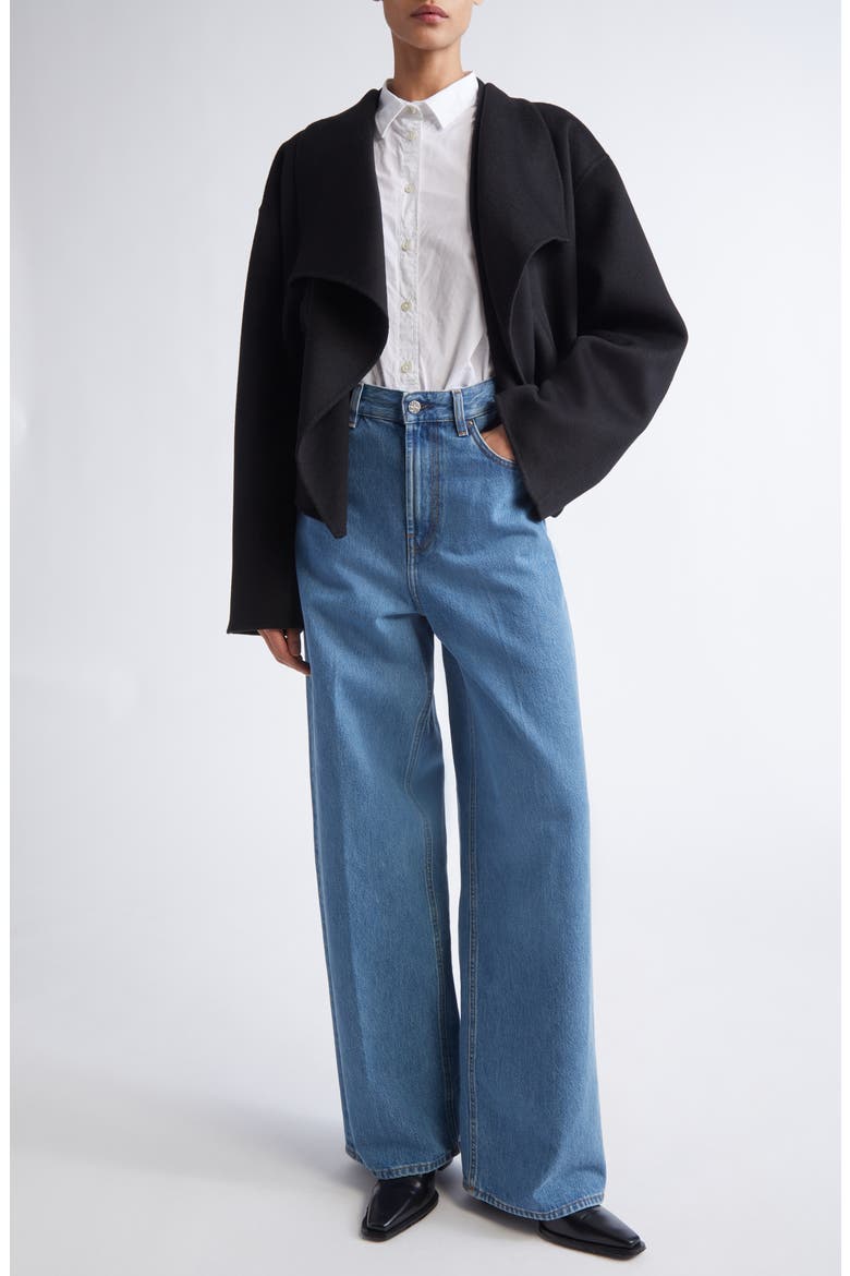 Wide Leg Organic Cotton Jeans, Alternate, color, VIBRANT BLUE