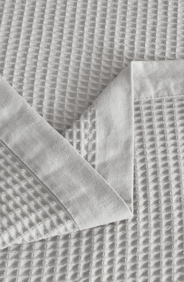 Woven & Weft Super Soft Cotton All-Season Waffle Weave Throw Blanket, Alternate, color, Light Grey