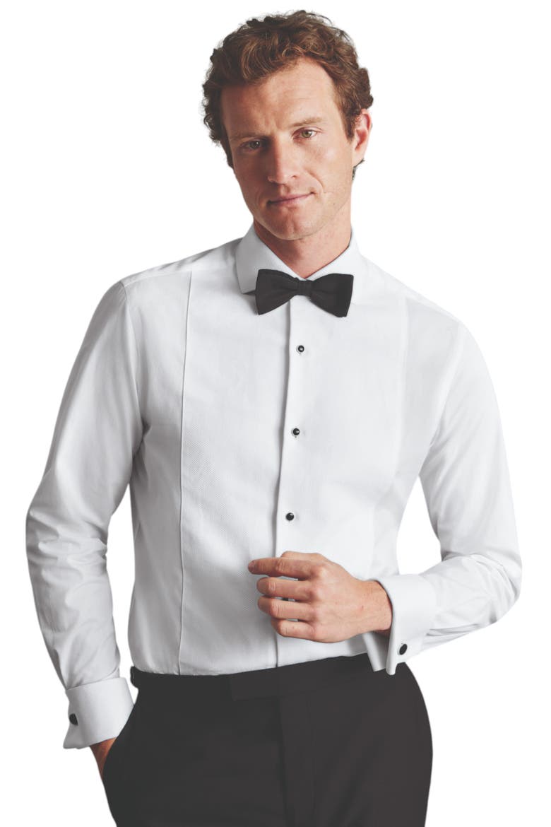 Bib Front Evening Shirt, Main, color, White