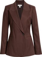 Nordstrom Double-Breasted Linen Blend Blazer