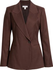 Nordstrom Double-Breasted Linen Blend Blazer