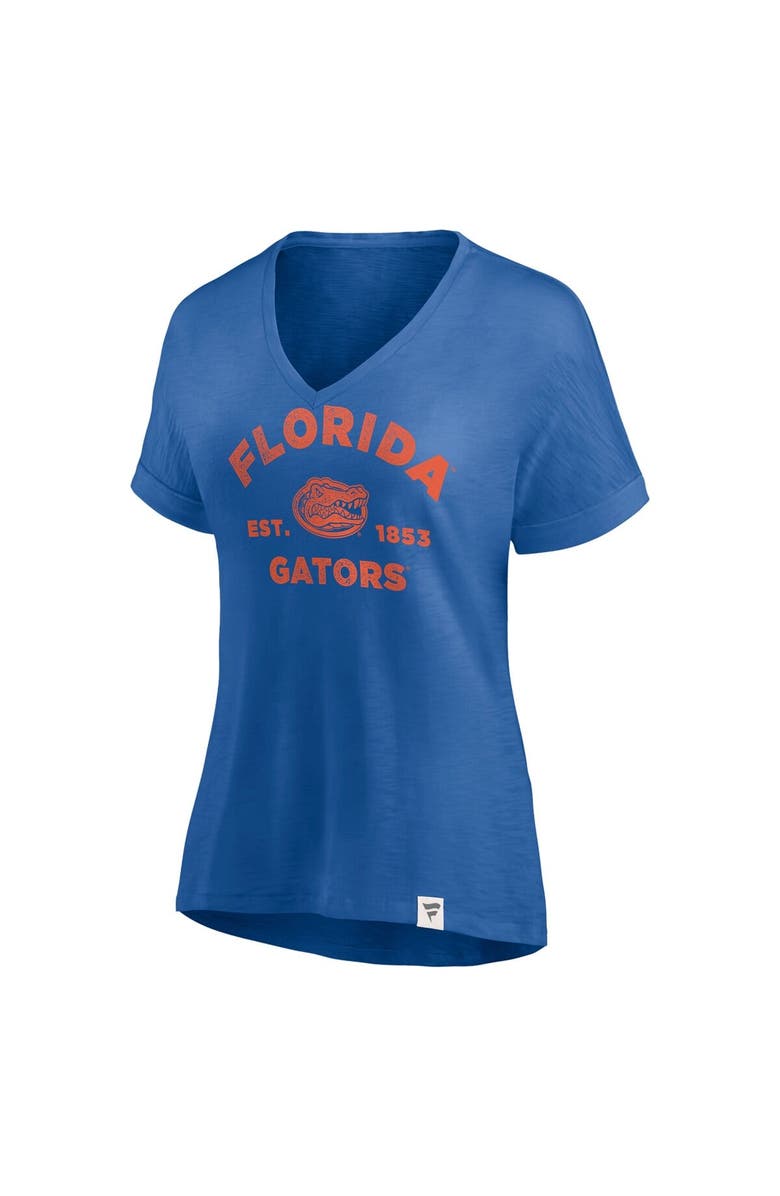 FANATICS Women's Fanatics Royal Florida Gators True Classics Slub Flowy V-Neck T-Shirt, Alternate, color, 