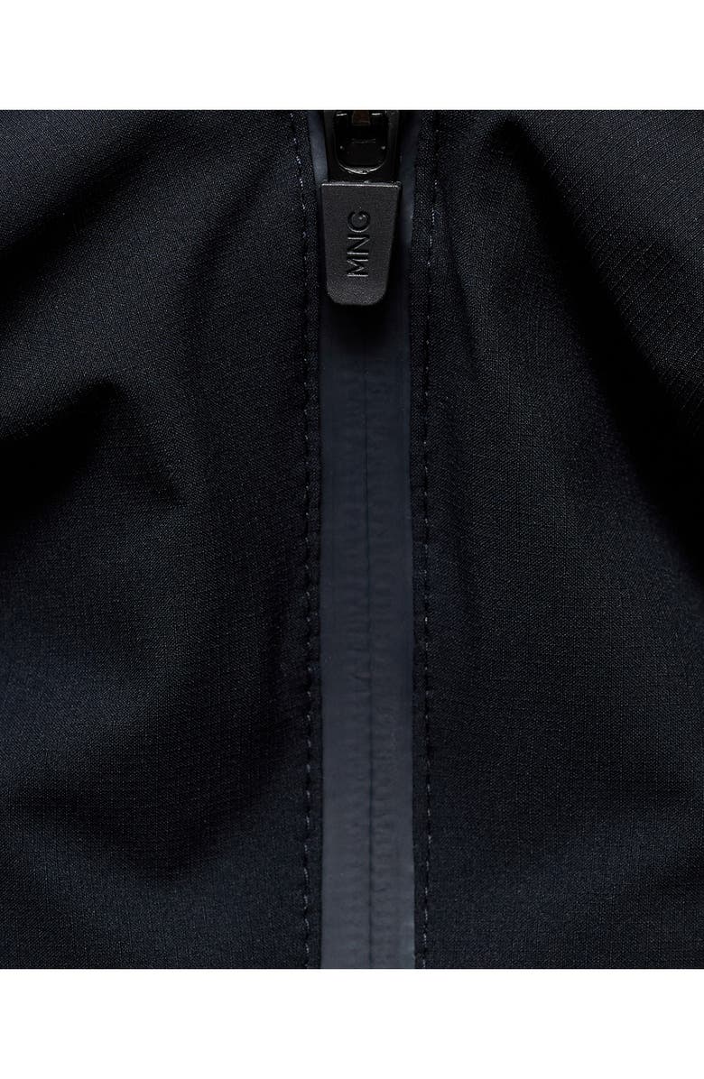 MANGO Water Repellent Thermolite<sup>®</sup> Hooded Jacket, Alternate, color, Navy