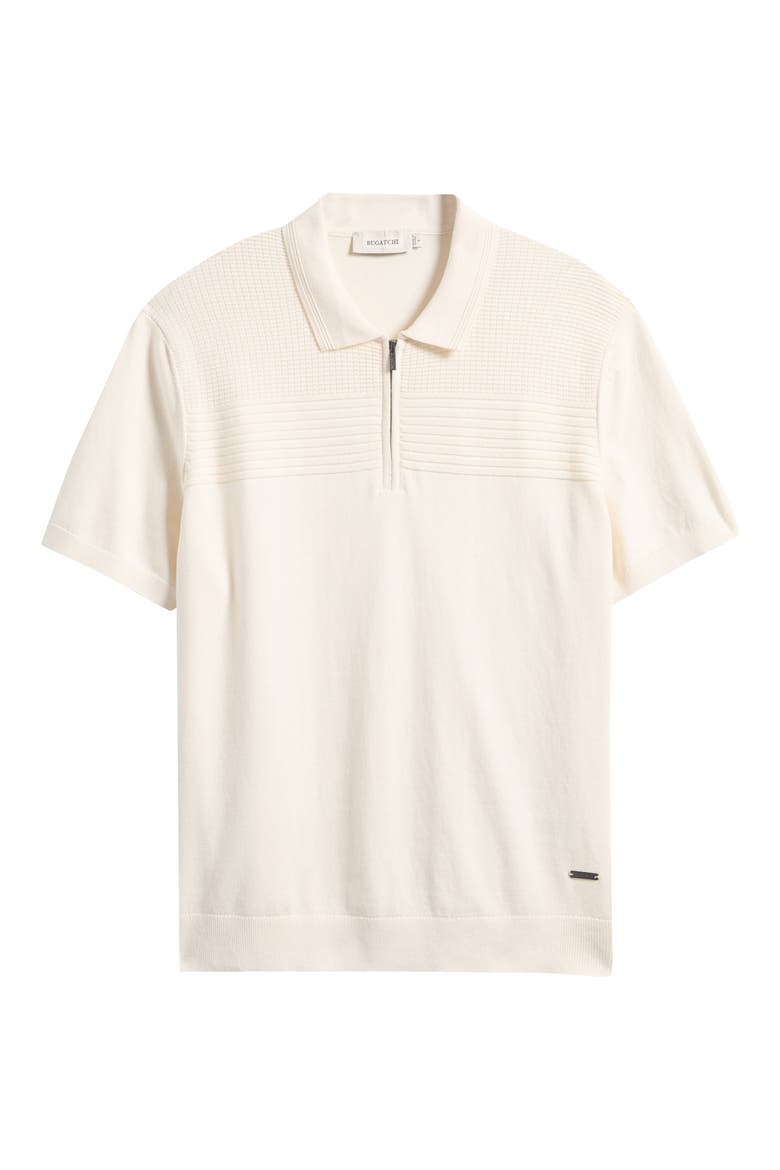 Quarter Zip Cotton Blend Polo Sweater, Alternate, color, IVORY