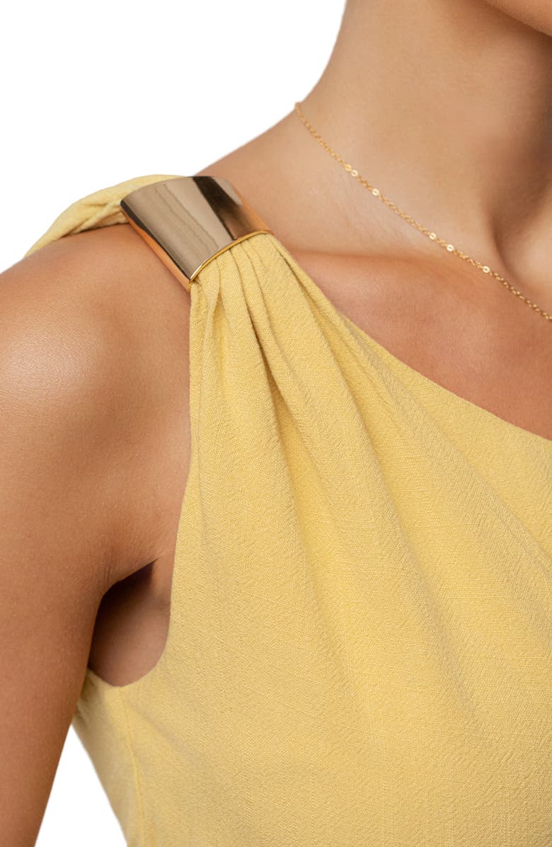 JLUXLABEL Palmera One-Shoulder Top, Alternate, color, Yellow