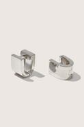 Otiumberg Sterling Silver Chunky Square Huggies