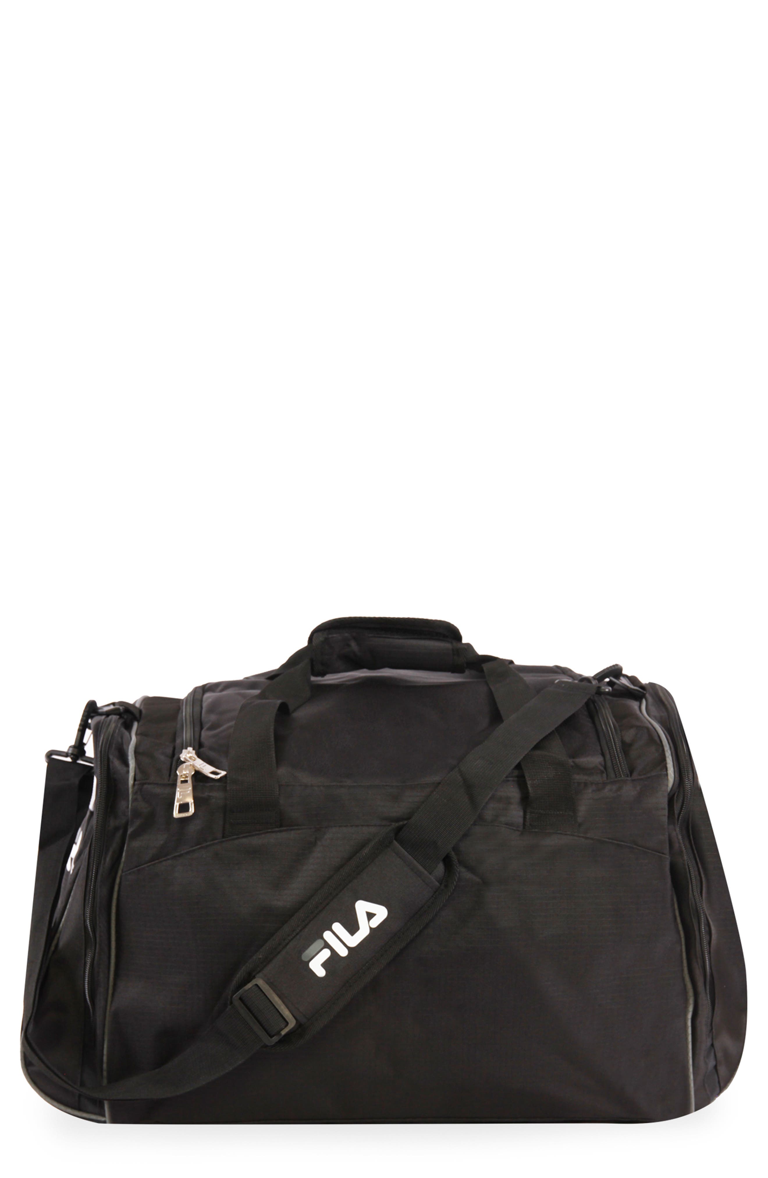 FILA Acer 25-Inch Duffle Bag, Alternate, color, Black/ Grey