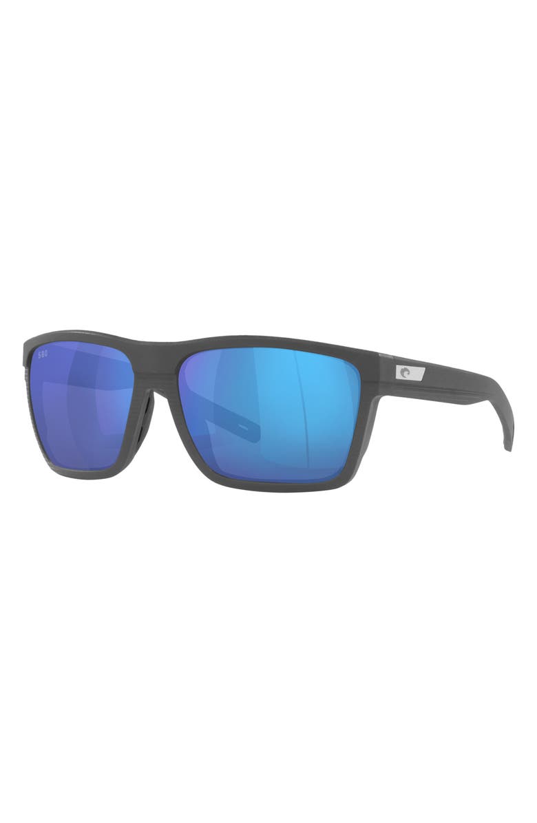 Costa Del Mar Pargo 61mm Mirrored Polarized Square Sunglasses, Alternate, color, Dark Grey