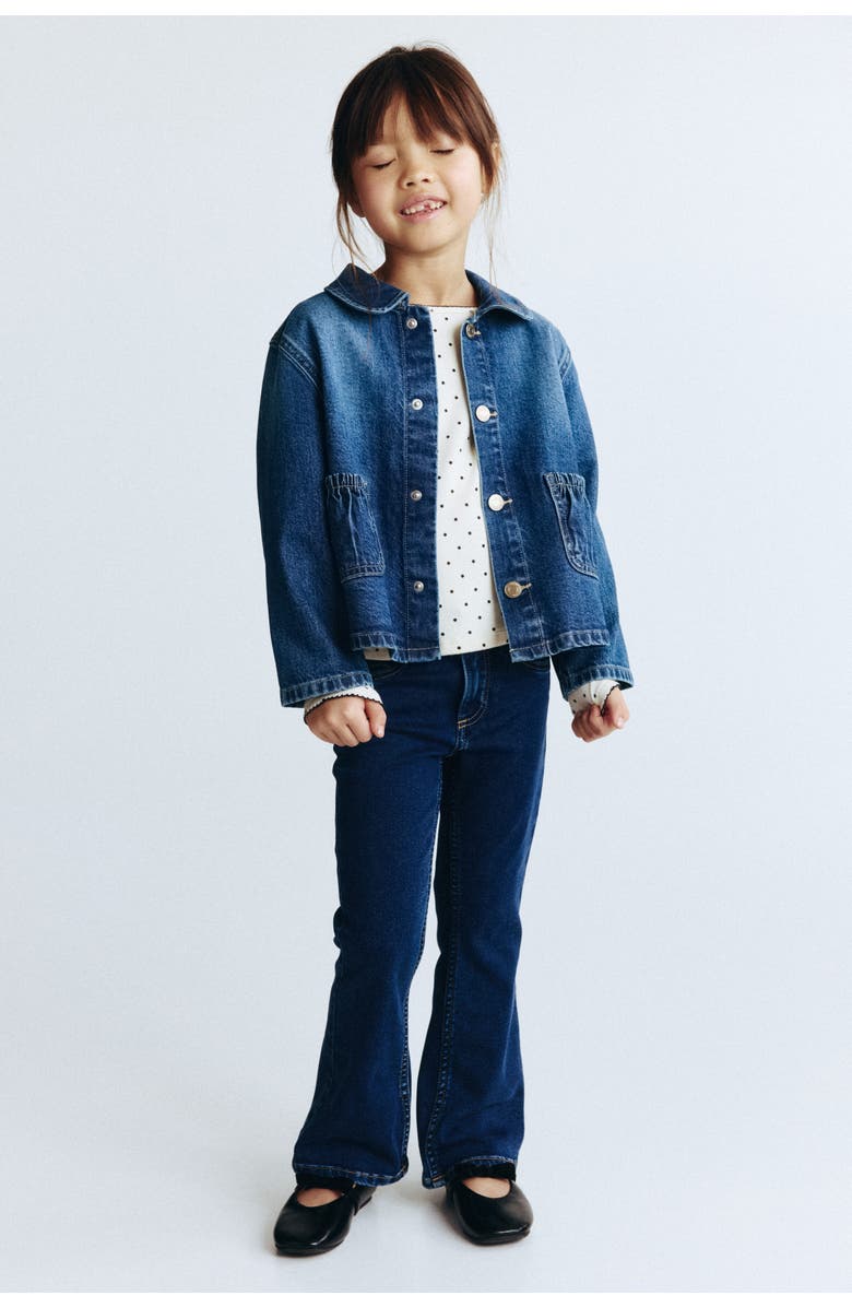 H&M Super Soft Flared Leg Jeans, Alternate, color, Dark Denim Blue