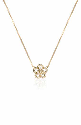 GABI RIELLE Effortless Staples Rose Pendant Necklace
