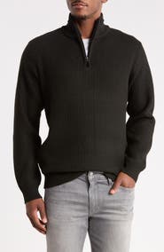TOM BAINE Quarter Zip Textured Sweater