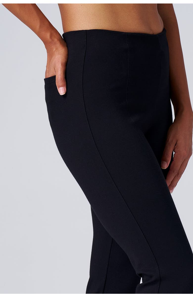 Franne Golde Slim Ankle Stretch Ponte Pant, Alternate, color, Black