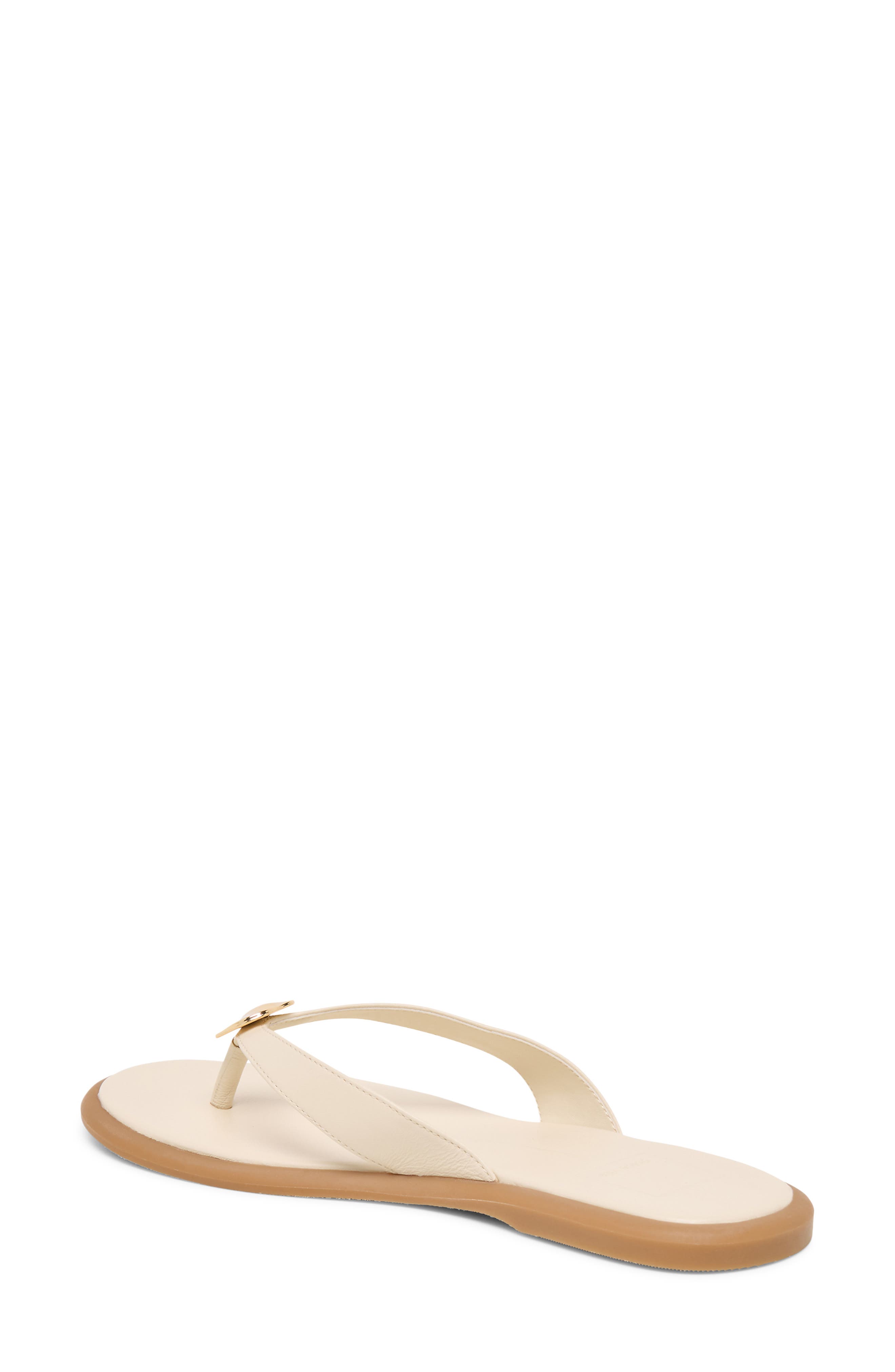 Jaina Embellished Flip Flop, Alternate, color, BONE LEATHER