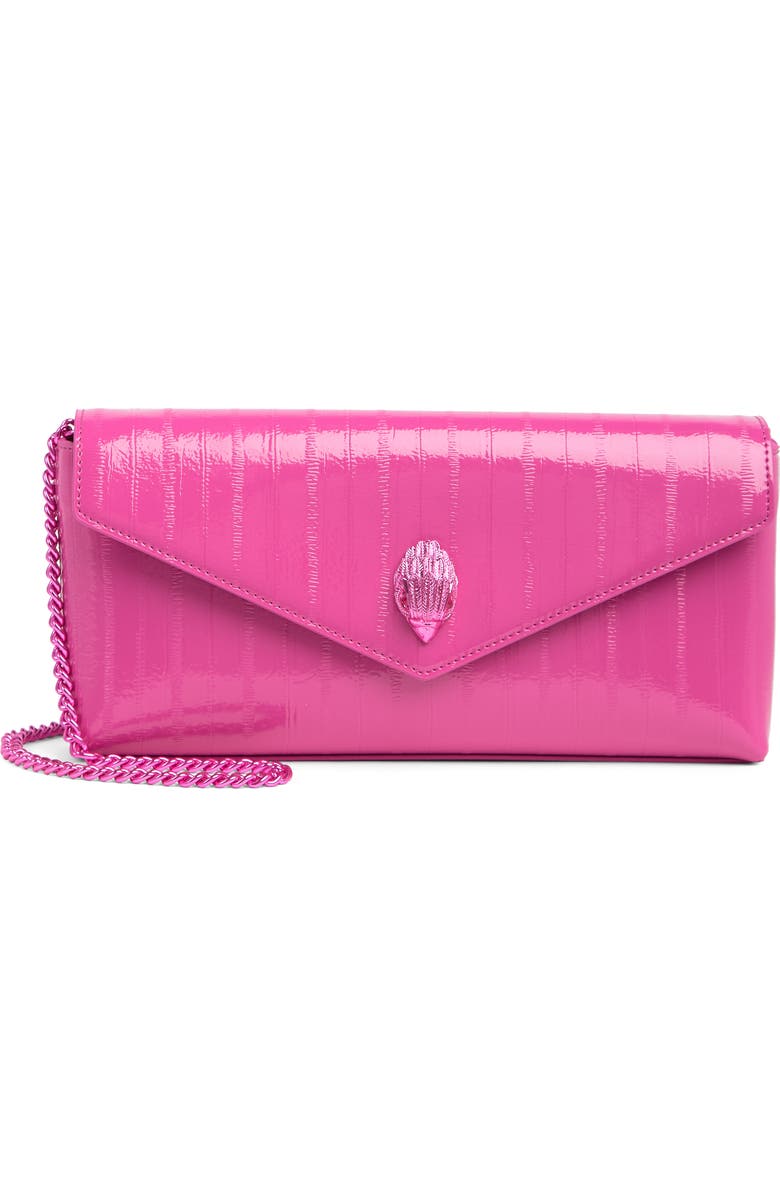 Kurt Geiger London Shoreditch Leather Envelope Clutch, Main, color,