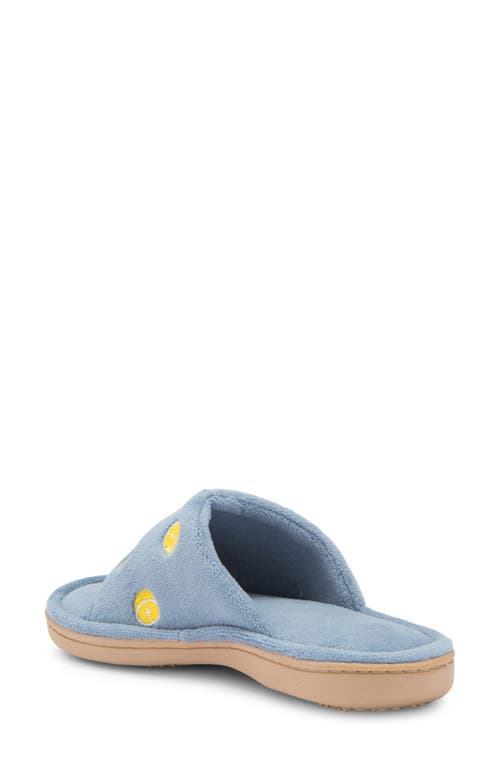 ISOTONER ISOTONER FRUIT EMBROIDERED SLIDE SLIPPER 