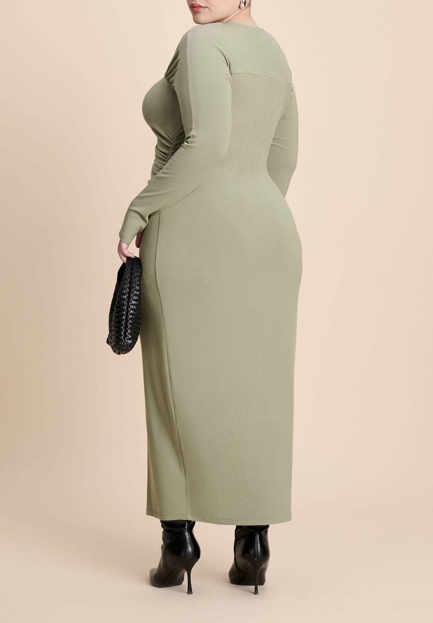 Zipper Front Maxi Dress - image 2