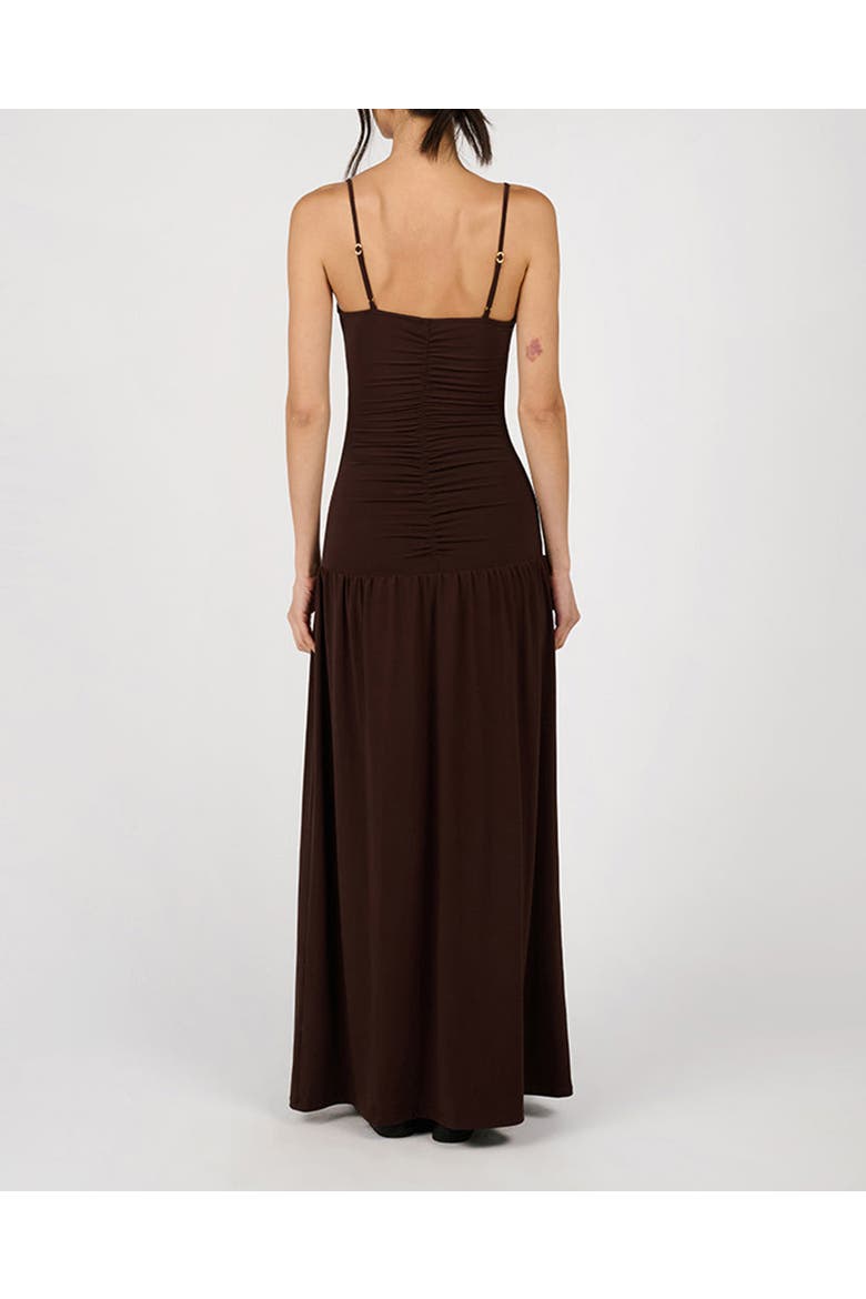 ruched front scoop maxi dress Ruched Front Scoop Maxi Dress