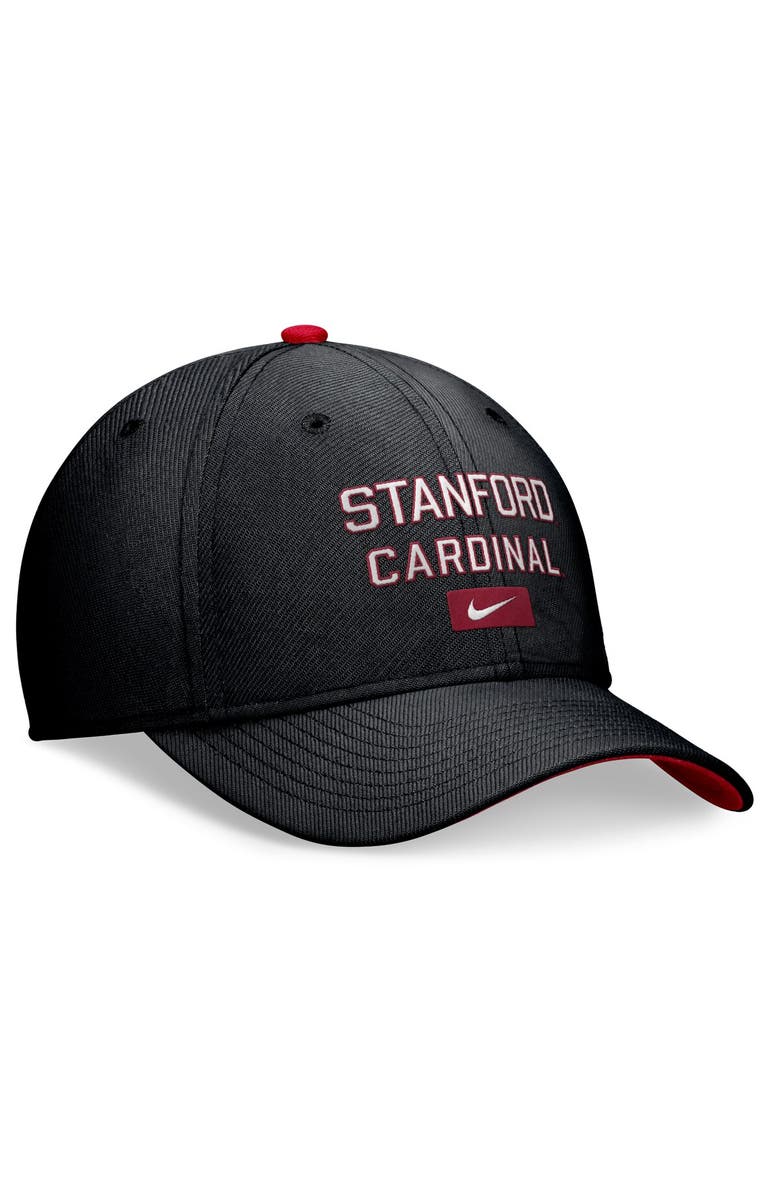 Nike Men's Nike Black Stanford Cardinal Primetime Rise Swoosh Flex Hat, Alternate, color, Black