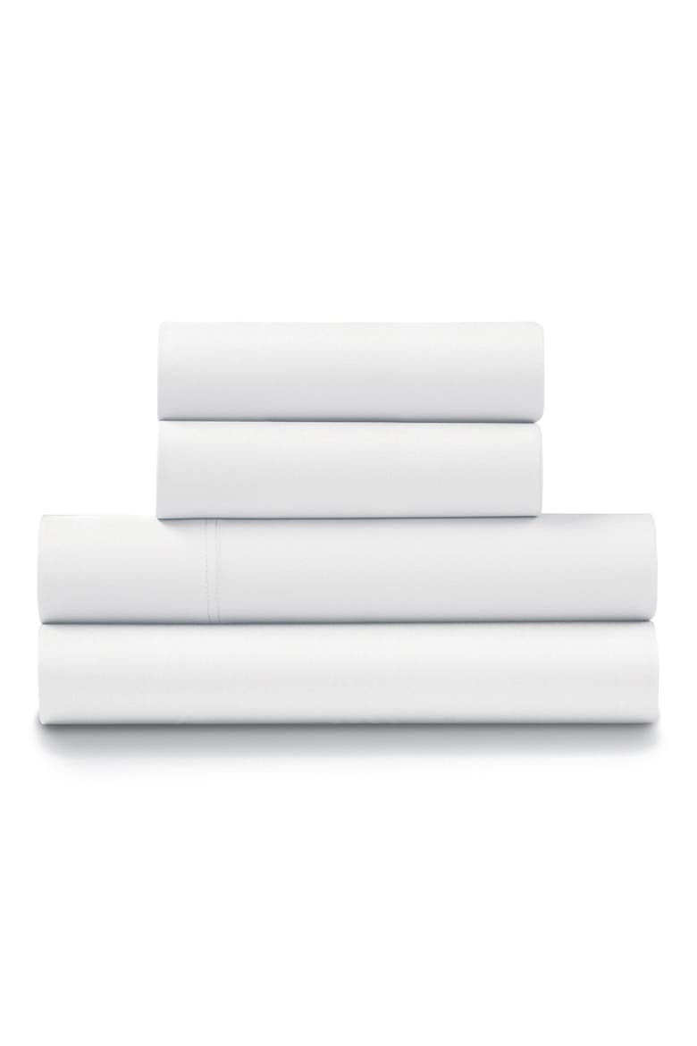 1200 Thread Count Cotton Sateen 4-Piece Sheet Set, Main, color, WHITE