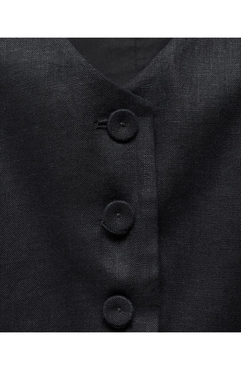 MANGO Linen Suit Vest, Alternate, color, 