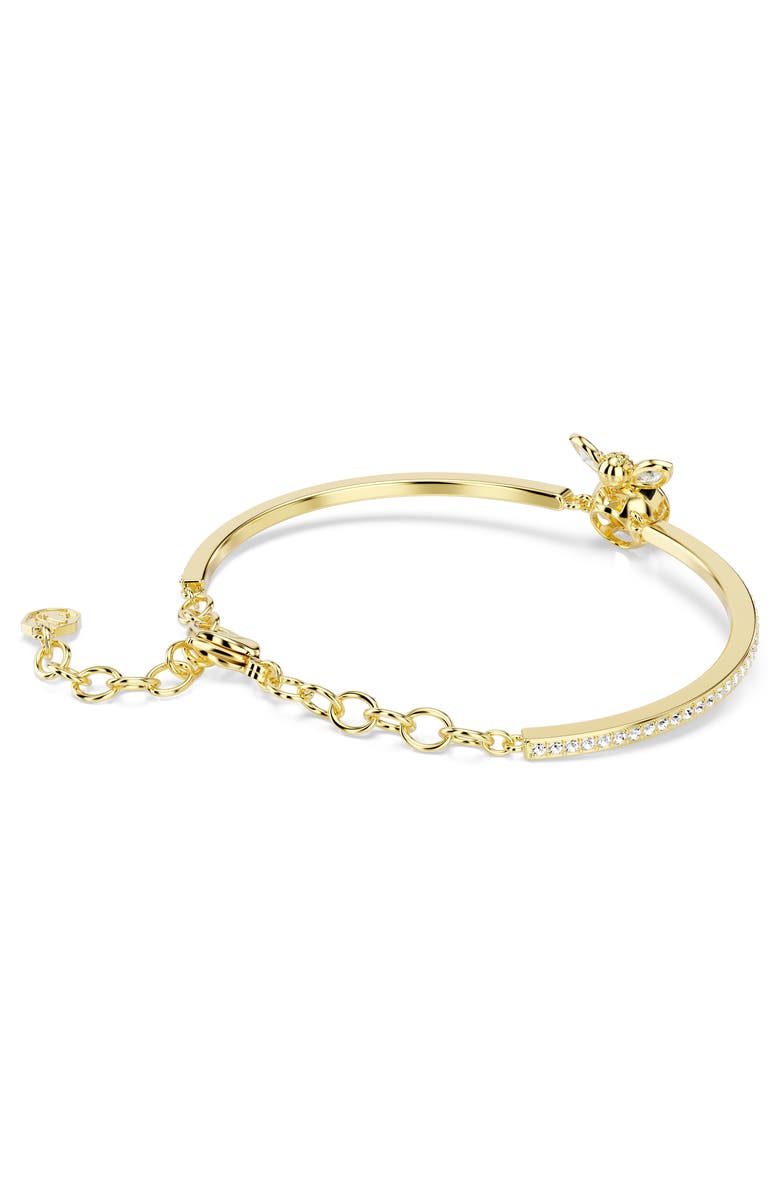 Swarovski Idyllia Bee Charm Bangle Bracelet, Alternate, color, Gold/ Multi