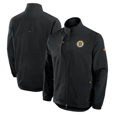 Men's Fanatics  Black Boston Bruins Authentic Pro Rink Coaches Full-Zip Jacket
