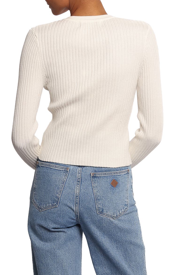Searie Rib Cardigan, Alternate, color, CREAM
