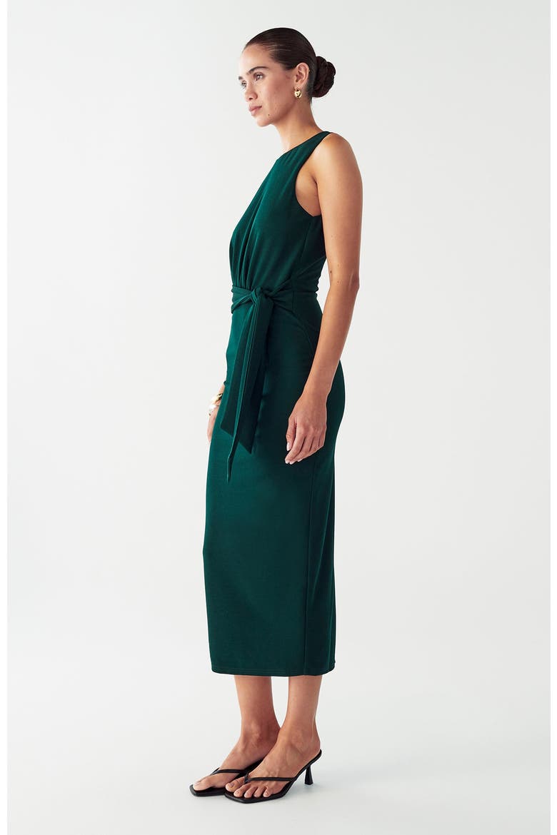 Aleda Midi Dress, Alternate, color, Emerald