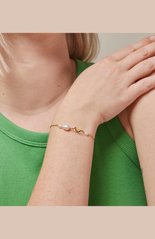 Enamel Copenhagen Pearlie Twist Bracelet In Gold