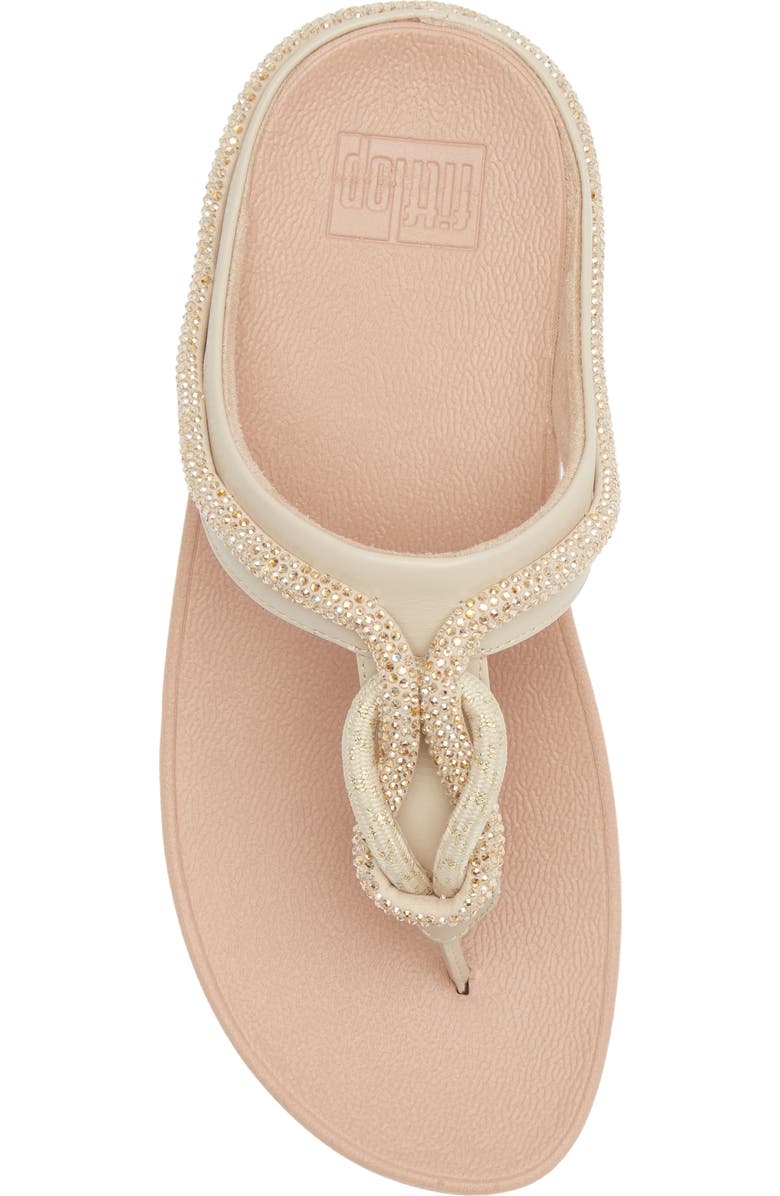 FitFlop Fino Crystal Flip Flop, Alternate, color, Stone Beige